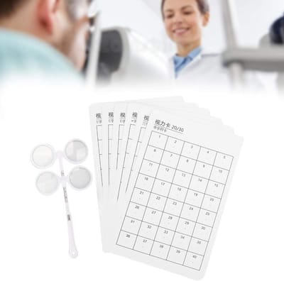 Verstelbare Optometrische Flipper voor Oogtraining – 6-Delig Set voor Myopie, Amblyopie en Astigmatisme met Visuele Kaarten en Aanpasbare Hoek