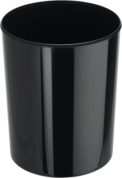 Elegante Design Prullenbak Hoogglans Zwart 20 Liter voor Kantoor en Thuis