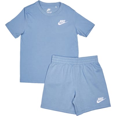 Nike Club Lbr Trainingspakken Peuter - Blauw - Maat 92 - 98 CM - Katoen Jersey