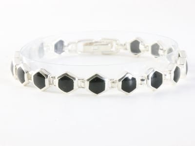 Zilveren armband met onyx