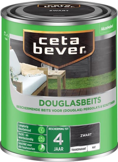 Cetabever Buitenbeits Douglas - Zwart - Mat 0.75l