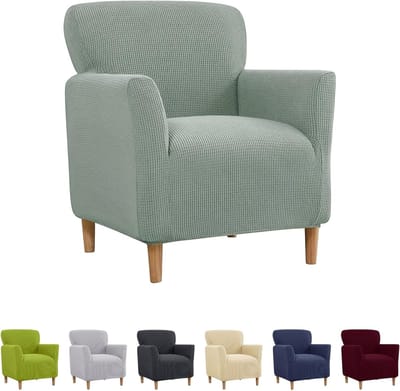 Elastische Velours Stoelhoes voor Zetels en Beklede Stoelen, Zachte Bescherming, Universele Pasvorm voor de Woonkamer en Eetkamer
