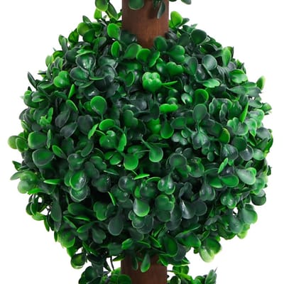 Arbre buis artificiel avec pot forme sphérique vert 90 cm
