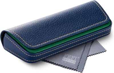 Brillen Etui - Leren Look - Veilige Opslag - Inclusief Doekje - Maat M - Groen