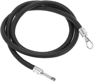 Dailygoods- Tassenriem 115 cm - PU-lederen Schouderriem - Handtas Riem - Zwart/Zilverkleurig - Draagtas Band - Duurzaam en Stijlvol - Handtasriem