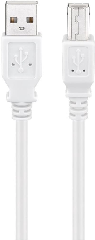 Goobay 96186 USB-kabel USB 2.0 1 m USB A USB B Wit
