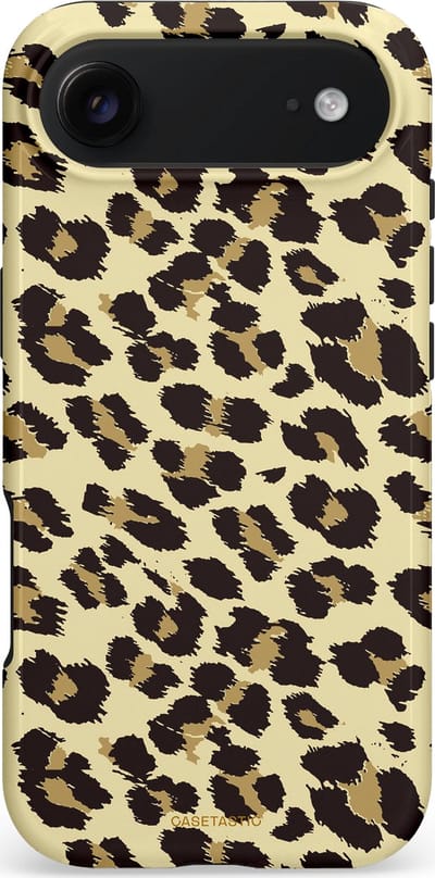 Casetastic hoesje geschikt voor Apple iPhone Air - MagSafe - Dubbellaagse bescherming - Speels - Fashion Case - Beige Zwart