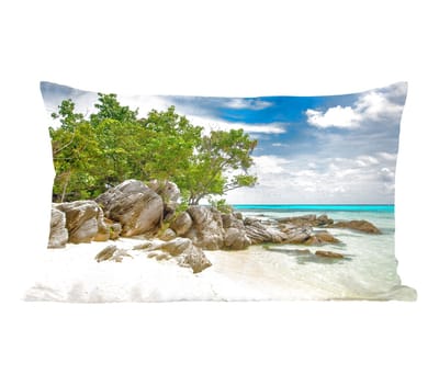 Sierkussens - Kussentjes Woonkamer - 50x30 cm - Strand - Stenen - Zee - Zomer