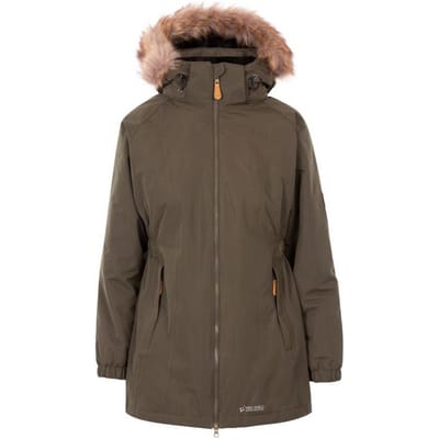 Trespass - Dames Celebrity Geïsoleerd Extra Lange Parka Jas (Donkere wijnstok)