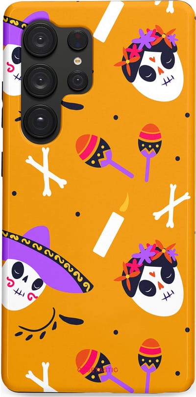Casetastic Hoesje Geschikt voor Samsung S25 Ultra - Stijlvolle Beschermende Duo-layer Case - Viva Muertos