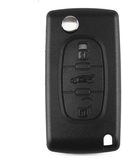 XEOD Autosleutelbehuizing - sleutelbehuizing auto - sleutel - Autosleutel / Geschikt voor: Peugeot - Citroen 3 knops VA2 CE0523