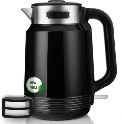 KAD® Waterkoker - Elektrische Waterkoker - Snelle Kookfunctie - Zwart - 22cm x 16cm x 27cm