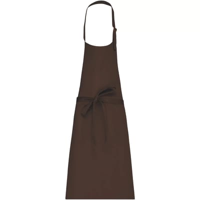 Schort/Tuniek/Werkblouse Unisex One Size Kariban Chocolate 35% Katoen, 65% Polyester
