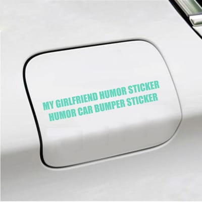 Bumpersticker - My Girlfriend Humor Sticker - 3,5 X 20,6 - Mint