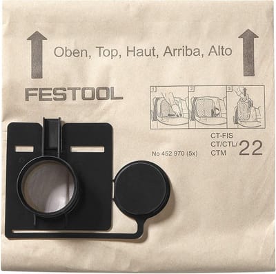 Filterzakken Stofzuiger - Stofzuigerzakken Afzuiging - Stofvrij Werken - Optimale Volum benutting - 5 stuks - Multicolor