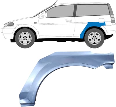 Reparatiepaneel achterspatbord voor Honda HR-V 1999-2006 / Links
