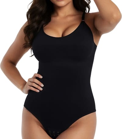 Corrigerende Body dames - Zwart - Maat S - Naadloos - Corrigerende bodysuit - Onzichtbare body - Bodysuit zonder beugel - Corrigerend ondergoed dames - Corrigerende slip - Shapewear - Bodysuit Dames - Dames slips