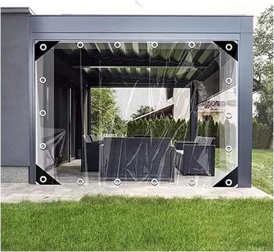 Transparant Zeildoek - Waterdichte Afdekking - Buiten Beschermen - Hoge Lichtdoorlatendheid - 4x6 Meter - Doorzichtig