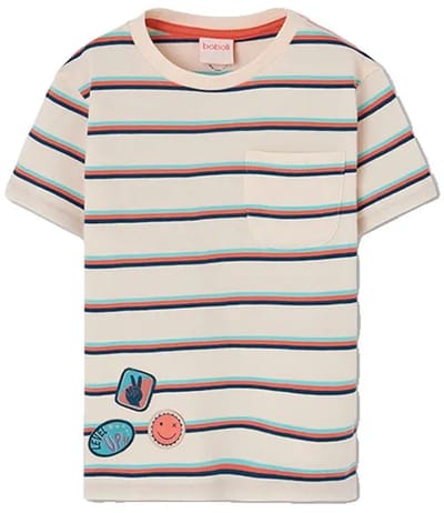 Boboli 523044 T-shirt Met Korte Mouwen Beige 24 Months Jongen