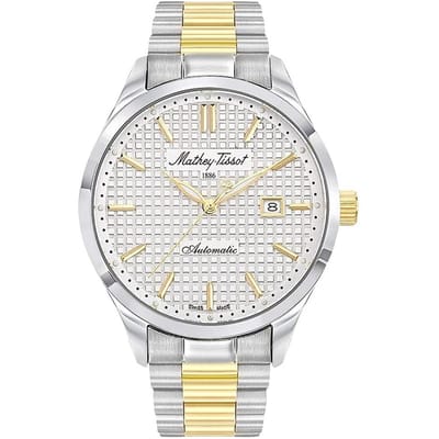 Mathey-Tissot Urban Tweekleurig Roestvrij Staal Zilveren Wijzerplaat Automatisch H411ATBI Herenhorloge zilver