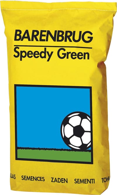 Barenbrug Speedy Green 15KG – vestigt erg snel – het mogelijk om het gras kort af te maaien – geschikt voor speel- en sportvelden – ideaal als doorzaaimengsel – erg goede betredingstolerantie – breed inzetbaar