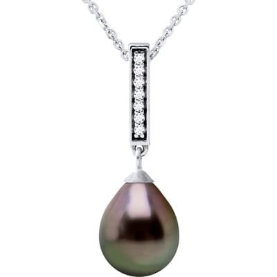Ketting Jewelry Tahitian Pearl 8-9 mm Pear 925