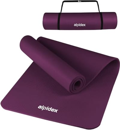 Yoga Mat Antislip 183 x 60 cm - Dikke Oefenmat voor Fitness, Pilates en Gym - Huidvriendelijk en Ruimtebesparend