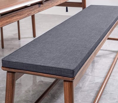Tuin Bank Kussen - Zitkussen Buiten - Comfortabel Zitten - Antislip Bevestiging - 140x30cm - Donkergrijs