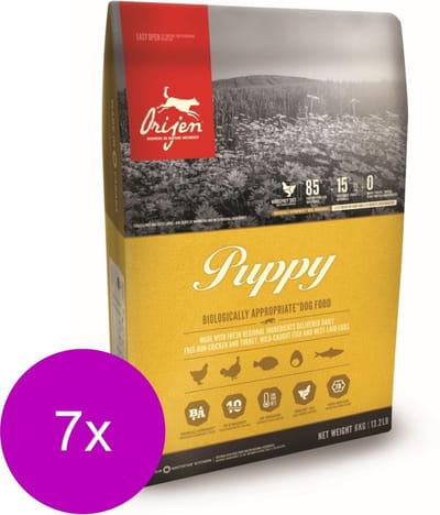 Orijen Whole Prey Puppy Kip&Kalkoen - Hondenvoer - 7 x 2 kg