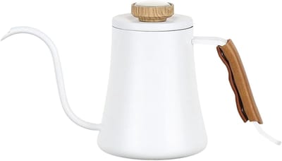 Koffie Waterkoker - Theepot - Koffie Brouwen - Met Temperatuurdisplay - 600ML - Wit