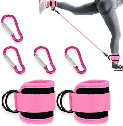 Verstelbare enkelbanden voor pulleytraining, ideale fitnessaccessoires voor vrouwen en mannen, perfect voor sportschool en thuisgebruik