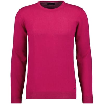 Ragman Trui Supersoft Knit Pullover Knitted Elbow Patches Purpur / male