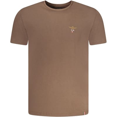 Aeronautica Militare Marrone Katoenen Heren T-Shirt