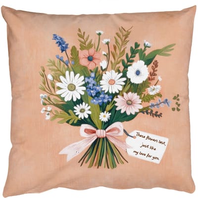 Sierkussens - Kussentjes Woonkamer - 40x40 cm - Boeket - Strikje - Quote