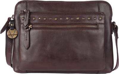 Echte Italiaanse Leren Boho Schouder- en Slingtas met Studs – Stijlvol, Duurzaam & Perfect voor Dagelijks Gebruik voor Dames