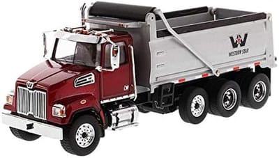 Kipper Vrachtwagen Model - Speelgoed Vrachtauto - Modelbouw Verzamelen - Gedetailleerd Metaalontwerp - 44.5 x 34.5 x 19 cm - Rood