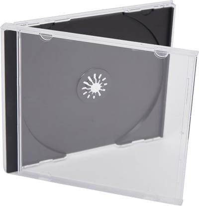 100 Stuks CD/DVD Jewel Cases 10,4 mm met Zwarte Inlegvel