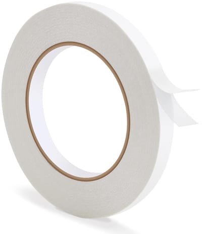 Extra Sterke Strijkband voor Broeken en Gordijnen - Dubbelzijdige Wasbare Stoffentape, Zelfklevend, 1.25cm x 60m, 1 Rol