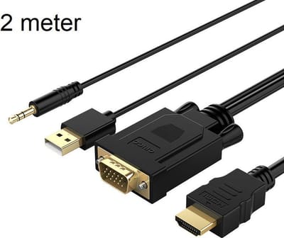 Orico VGA naar HDMI kabel met audio-ondersteuning - 1920x1080 @60Hz - 2M