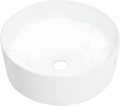 Ronde Keramische Wastafel met Diamantdesign voor Badkamer