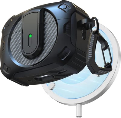 Ruimte-thema Hoesje voor AirPods Pro 2/1 met Reinigingsset - Cosmos-Zwart