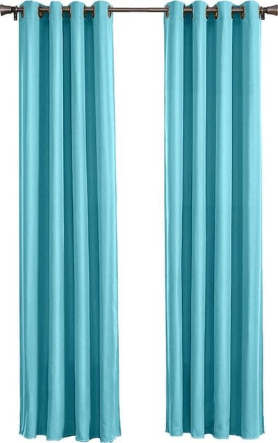 Larson - Luxe effen blackout gordijn - met ringen - 3m x 2.5m - Turquoise