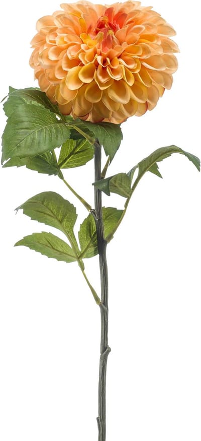 Emerald - Kunstbloem Dahlia Pompon 74cm peach - Kunstplant voor binnen