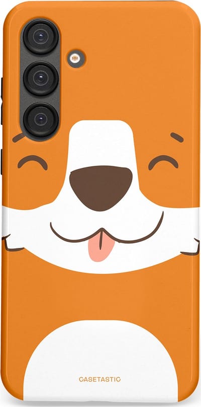 Casetastic hoesje geschikt voor Samsung Galaxy S25 Plus - Dubbellaagse bescherming - Knuffelkopjes vos - Fashion Case - Oranje Wit