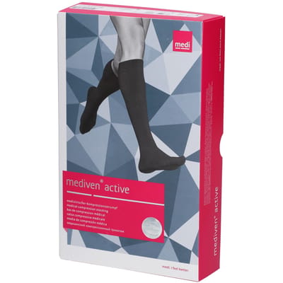 Mediven active CCL 1 AD zwart teenstuk gesloten Size 3 Length normaal