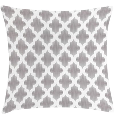 New Bed Grijs en Wit Geometrisch Damast Decoratieve Kussenhoes met Rits Dubbelzijdige Print voor Woonkamer Upgrade, 46cm x 46cm