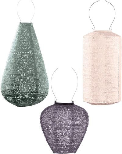 Lumiz Tuinverlichting op zonne energie - Solar Tuinverlichting - Lampionnen - Amazone Set - 3 stuks