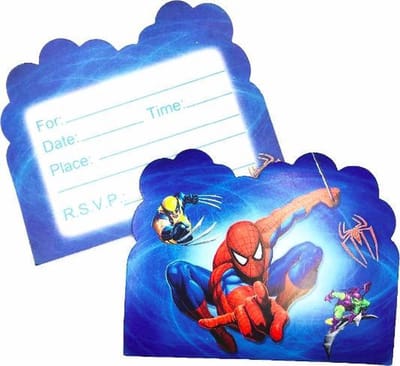 ProductGoods - 10 Stuks Verjaardag Uitnodigingskaartjes Spiderman- Uitnodigingskaarten Spiderman - Verjaardagsfeest - Themafeest - Kinderfeestje - Invulbaar - Spiderman - Kinderen