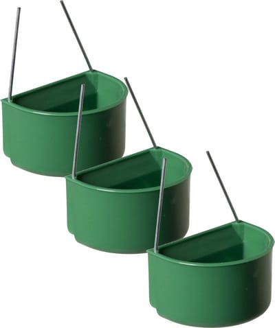 Fauna Colibribakje Groen - Vogel - Voerbak- Drinkbak - 3 x Large