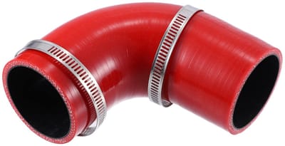 Allecto - 57mm Silicoon Reducer Hose - Verbeterde prestaties - Rood - Kwaliteitsmateriaal - Geschikt voor motorkoelsysteem - 90 graden bocht